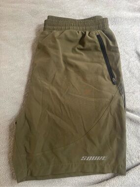 Olive Green Men's Athletic Shorts